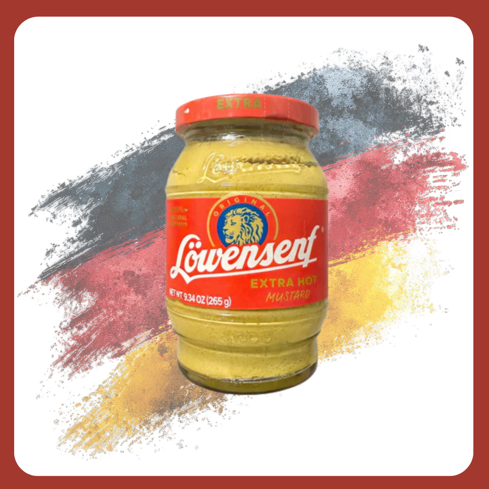 Löwensenf Extra Hot Mustard (Scharfer Senf) – 9.34 oz / 265g | Authentic German Mustard