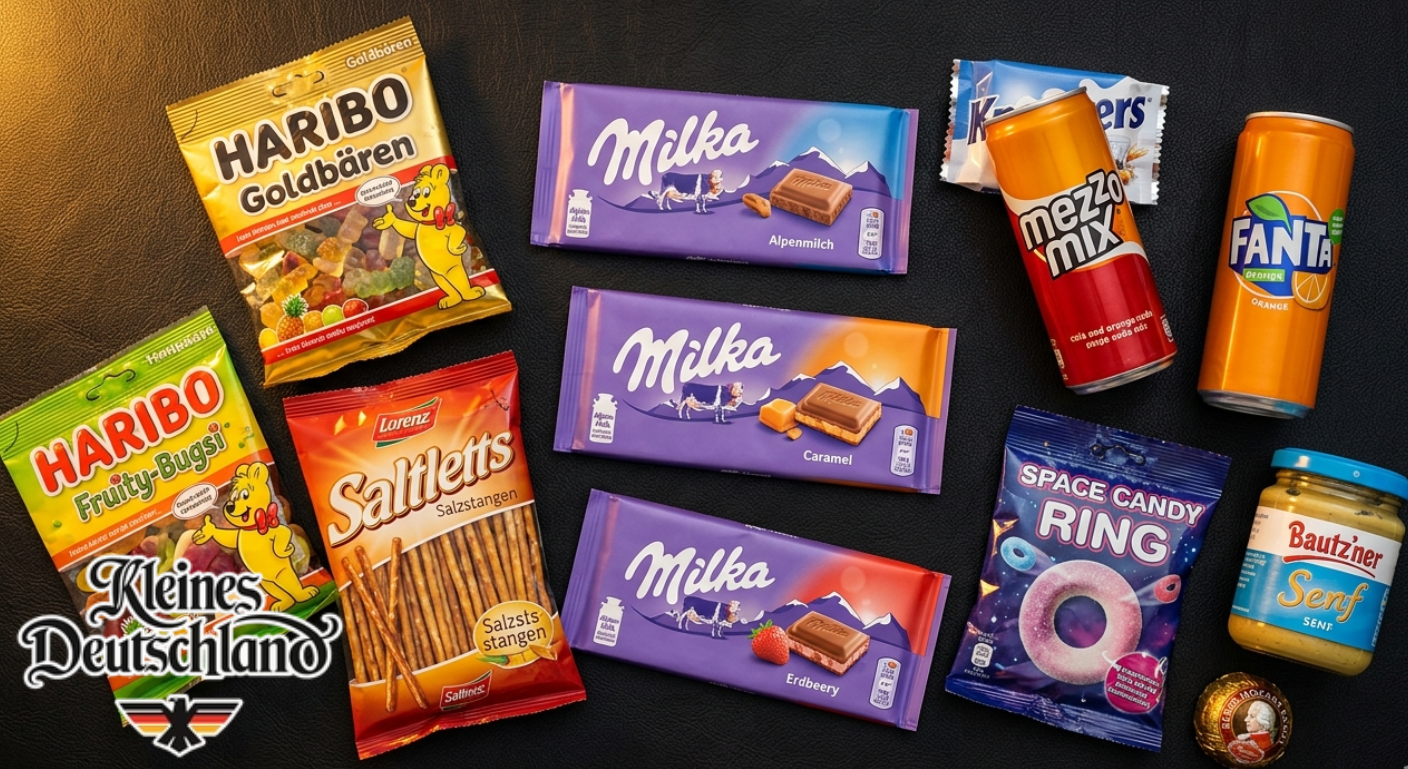 Imported German Haribo gummy bears and candy included in Kleines Deutschland mystery subscription box
